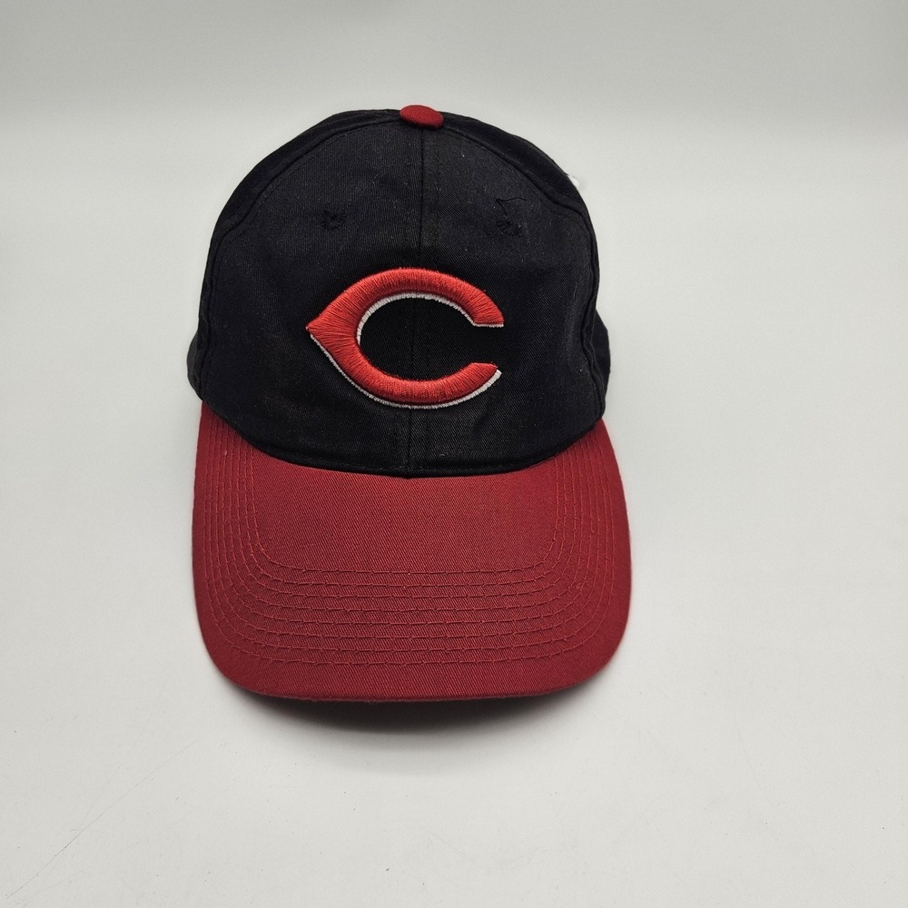Cincinnati Reds Hat Cap Strap Back Youth Black Red MLB Baseball Kids